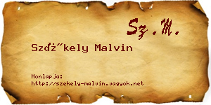 Székely Malvin névjegykártya